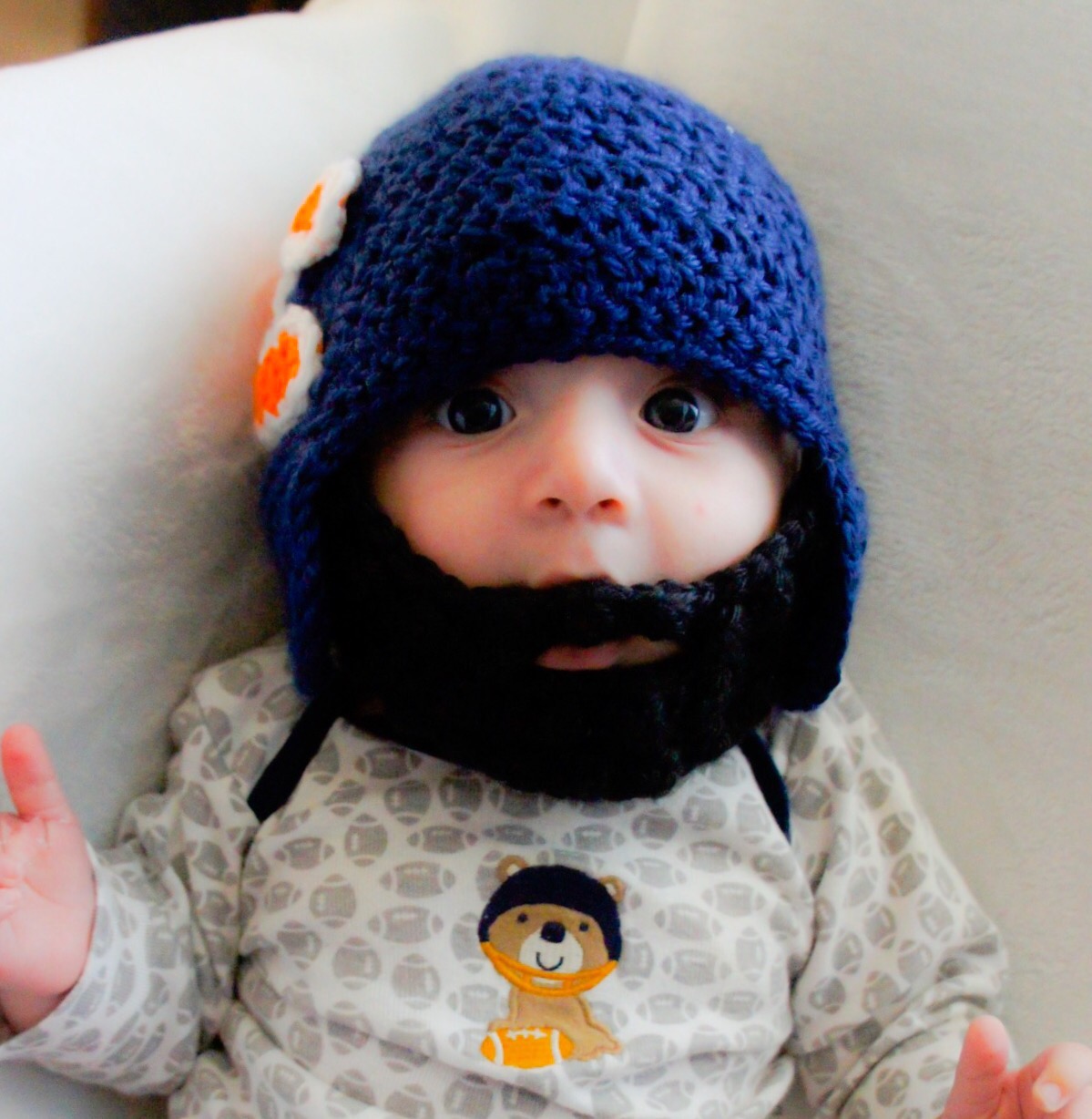 crochet football helmet